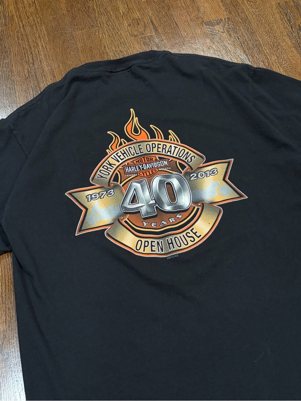 Harley-Davidson York Vehicle Operations 40 Years Open House 2013 T-Shirt Black